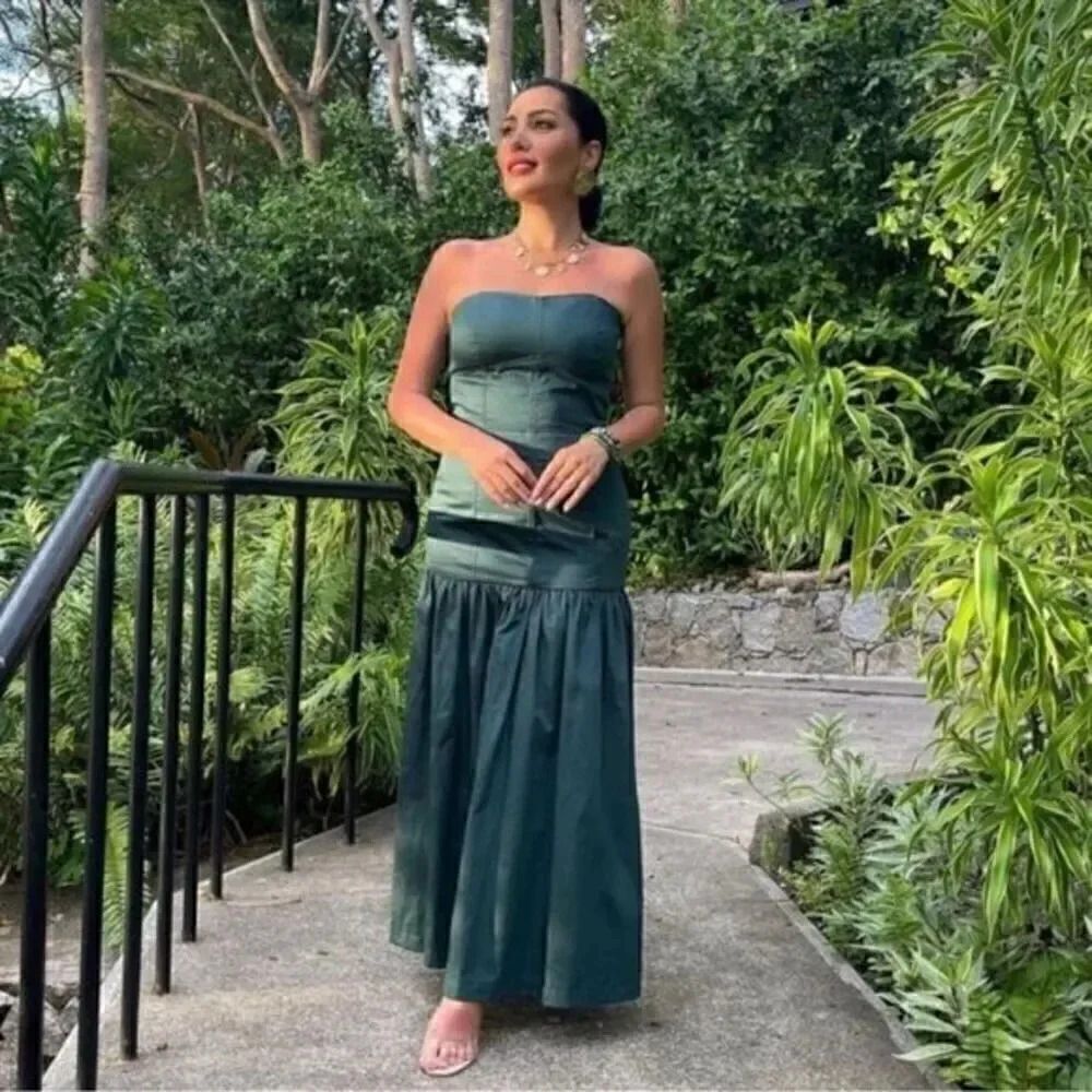 ZARA TOPSTITCHED DRESS - Picture 1 of 9